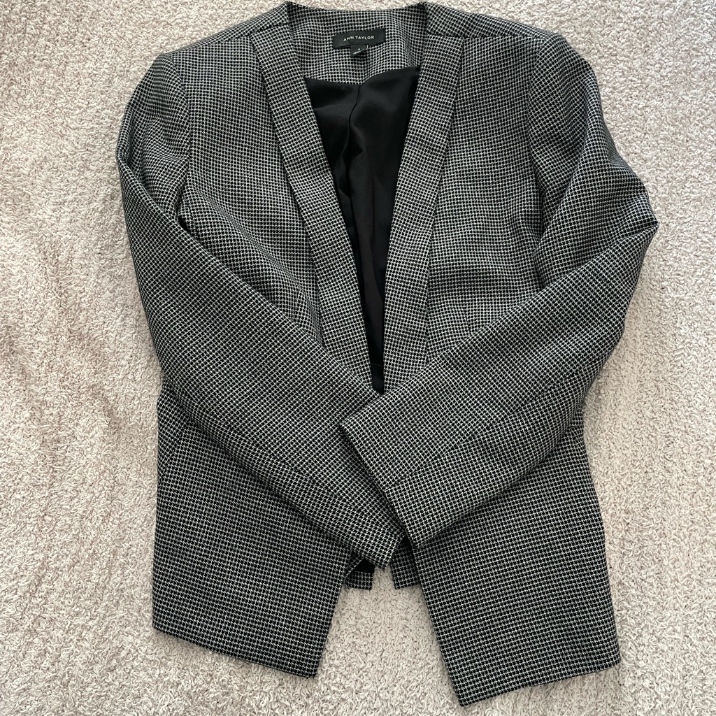 Ann Taylor Size 6 Blazer Houndstooth